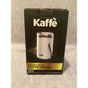 Kaffe Coffee Grinder Electric Stainless Steel Blade White Grinds 3 Sizes NEW